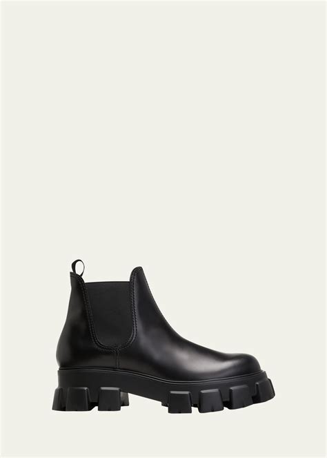 prada purple chelsea boots